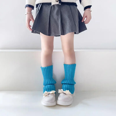 Y2K tömör kötött lábmelegítő japán meleg zokni gyerekek halmozott leggings JK fűszeres lány balett zokni Lolita harisnya ősz tél