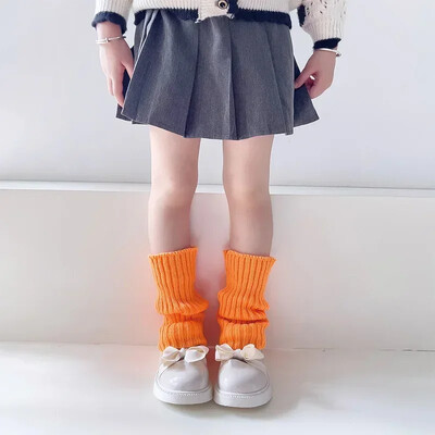 Y2K tömör kötött lábmelegítő japán meleg zokni gyerekek halmozott leggings JK fűszeres lány balett zokni Lolita harisnya ősz tél