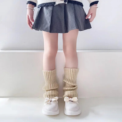 Y2K tömör kötött lábmelegítő japán meleg zokni gyerekek halmozott leggings JK fűszeres lány balett zokni Lolita harisnya ősz tél