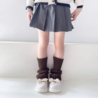 Y2K tömör kötött lábmelegítő japán meleg zokni gyerekek halmozott leggings JK fűszeres lány balett zokni Lolita harisnya ősz tél