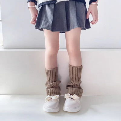 Y2K tömör kötött lábmelegítő japán meleg zokni gyerekek halmozott leggings JK fűszeres lány balett zokni Lolita harisnya ősz tél