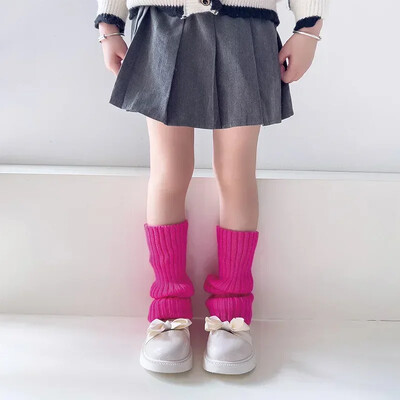 Y2K tömör kötött lábmelegítő japán meleg zokni gyerekek halmozott leggings JK fűszeres lány balett zokni Lolita harisnya ősz tél
