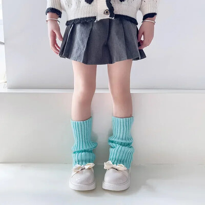 Y2K tömör kötött lábmelegítő japán meleg zokni gyerekek halmozott leggings JK fűszeres lány balett zokni Lolita harisnya ősz tél