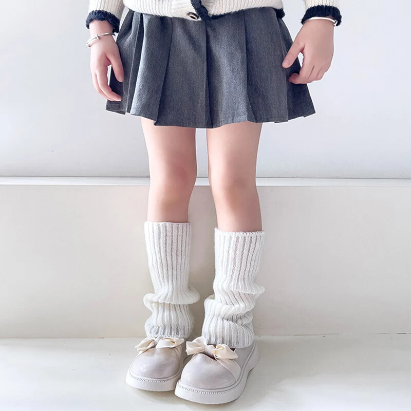 Y2K tömör kötött lábmelegítő japán meleg zokni gyerekek halmozott leggings JK fűszeres lány balett zokni Lolita harisnya ősz tél