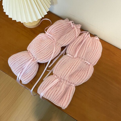 Nauji Y2k burbulinio žibinto dirželio kojų apdangalai Baleto megztos kojinės Rožinės mergaičių kojų šildytuvai Harajuku batų rankogaliai japoniški JK Lolita kojinės