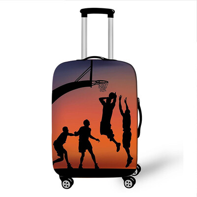 3D nyomtatott hűvös kosárlabda bőröndhuzatok utazási kiegészítők kocsitok porvédő tokvédő elasztikus 18-32 hüvelykes poggyászkellékek