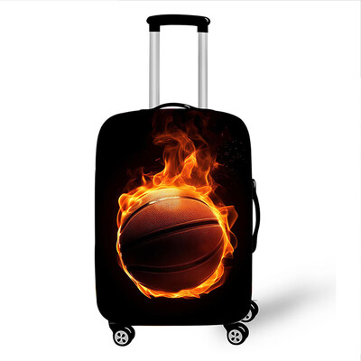 3D nyomtatott hűvös kosárlabda bőröndhuzatok utazási kiegészítők kocsitok porvédő tokvédő elasztikus 18-32 hüvelykes poggyászkellékek