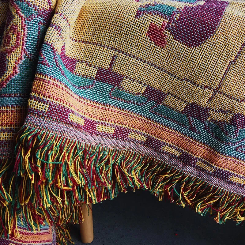 Harta lumii retro cuvertură de bumbac cuvertură de pat pe pat covor gros husă de canapea cuvertură decor pentru sufragerie huse de canapea