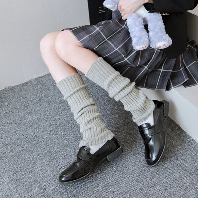 Японски Y2K Lolita Girls Lace Bow Leg Warmers Дамски телешки топли плетени стример калъфи за крака JK Bow Princess Style Slouch Socks