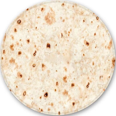 WASART Pătură caldă de flanel tortilla pită mexicană lavash pătură pentru pat canapea fleece cuverturi de pat în carouri pătură pizza de iarnă