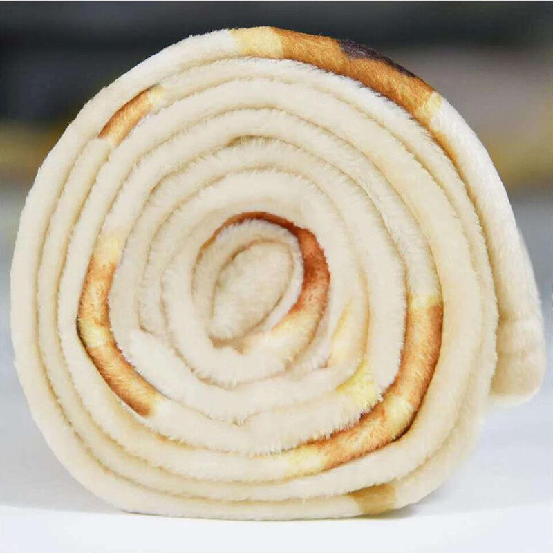 WASART Pătură caldă de flanel tortilla pită mexicană lavash pătură pentru pat canapea fleece cuverturi de pat în carouri pătură pizza de iarnă