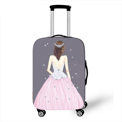 Vastag rugalmas csomagvédő lány vacsora ruha poggyászfedél 18-32 hüvelykes bőröndtok porvédő utazási kiegészítők