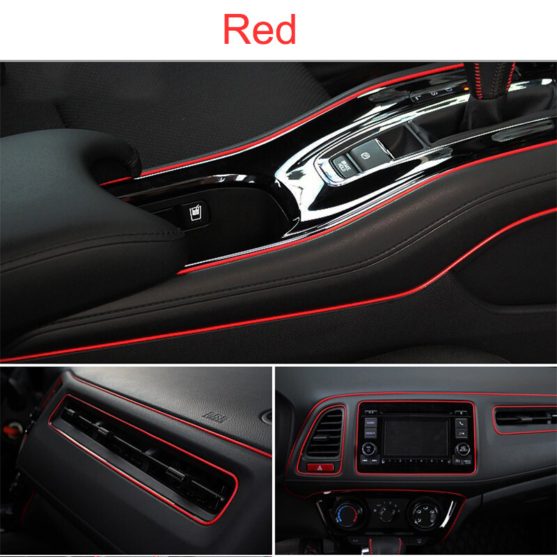 3 metrų automobilio prietaisų skydelio įdėklo juostelė, durų kraštas, oro išleidimo angos stilius, „pasidaryk pats“ dekoravimas, lankstus liejimo apdaila