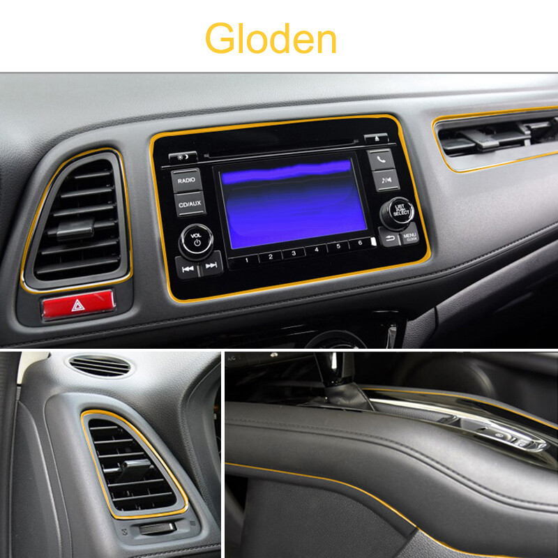 3 metrų automobilio prietaisų skydelio įdėklo juostelė, durų kraštas, oro išleidimo angos stilius, „pasidaryk pats“ dekoravimas, lankstus liejimo apdaila