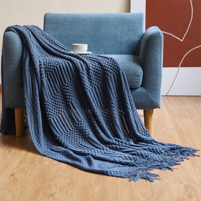Darčekové prikrývky so strapcami, hrubé vintage luxusné boho pletené deky v severskom štýle, nadrozmerný poťah na pohovku