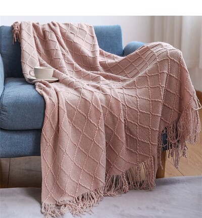 Darčekové prikrývky so strapcami, hrubé vintage luxusné boho pletené deky v severskom štýle, nadrozmerný poťah na pohovku