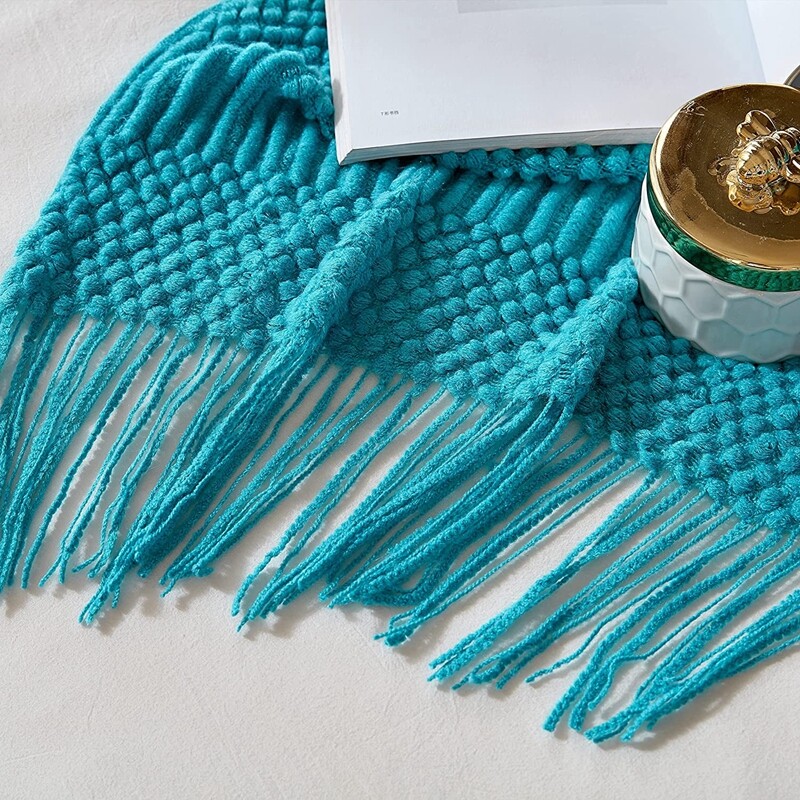 Darčekové prikrývky so strapcami, hrubé vintage luxusné boho pletené deky v severskom štýle, nadrozmerný poťah na pohovku