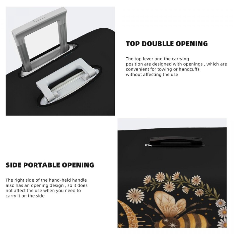 Boho Honey Moon Bee bőröndhuzat Mystic Travel Repülés Praktikus Poggyász Kiegészítők Védő