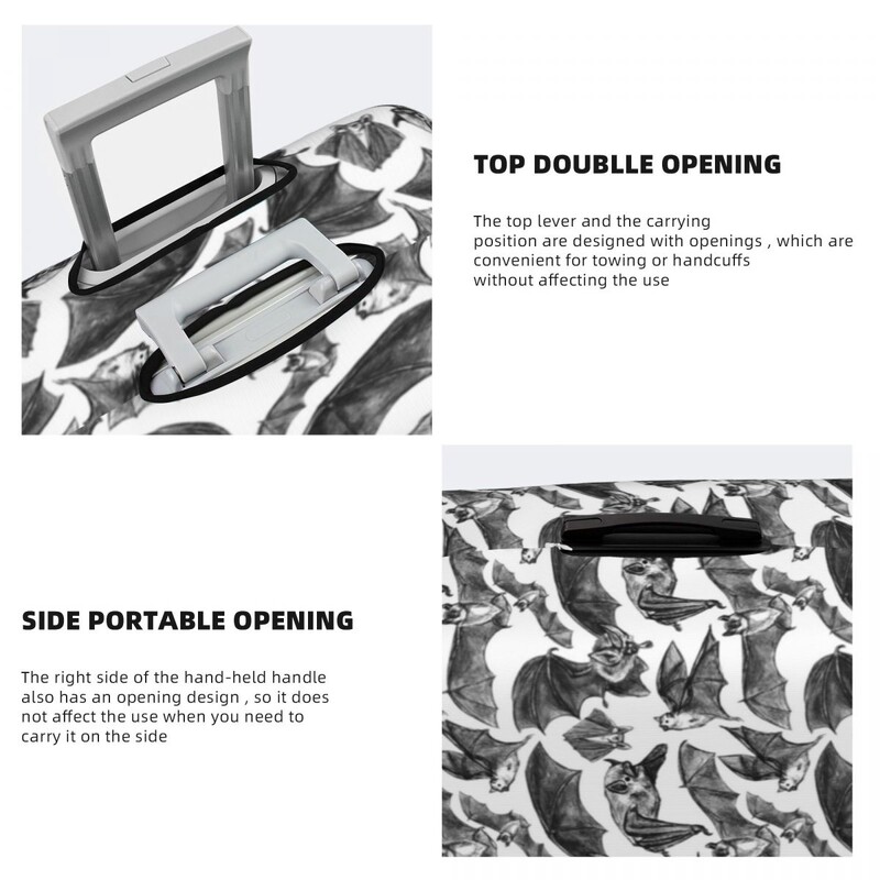 Husă pentru valiză cu model de lilieci Lilieci zburători înfricoșător Zbor de afaceri Protecție pentru bagaje