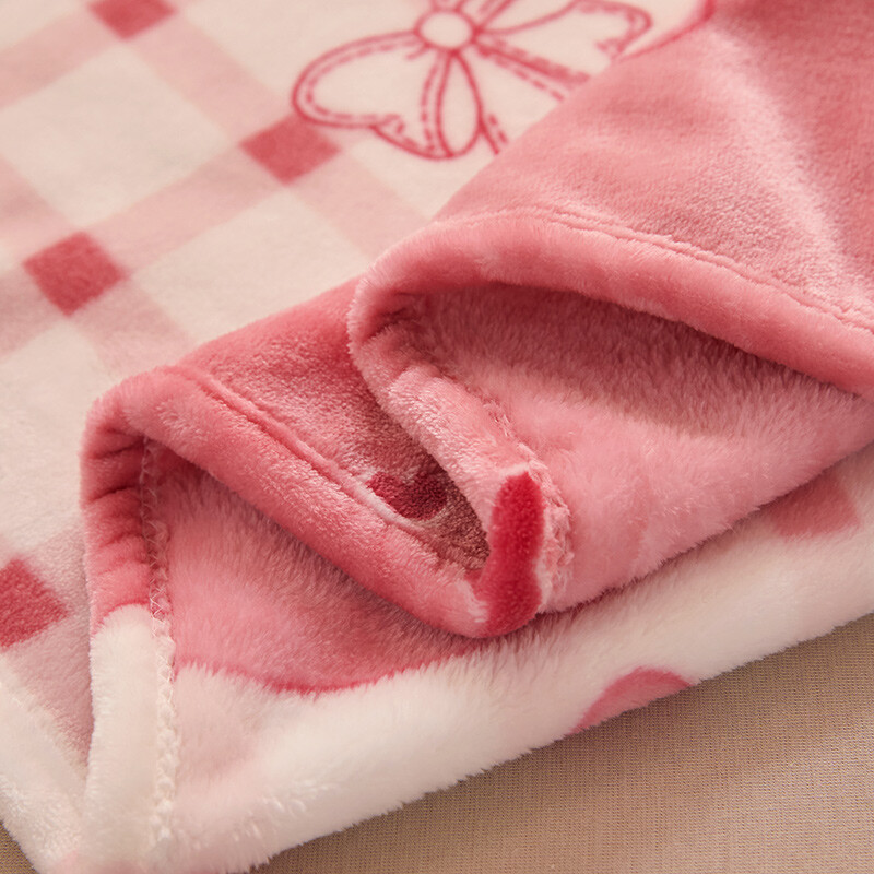 Pătură de flanel cu căpșuni din desene animate pentru fete, cearșaf cald pentru pat, pături de pluș fleece moale pentru pat, canapea, pături șal
