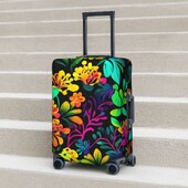 Tankus gėlėtas lagamino užvalkalas Spalva gėlės kruizinių kelionių apsauga skrydžio elastingi bagažo priedai
