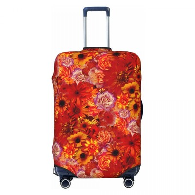 Tankus gėlėtas lagamino užvalkalas Spalva gėlės kruizinių kelionių apsauga skrydžio elastingi bagažo priedai