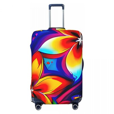 Tankus gėlėtas lagamino užvalkalas Spalva gėlės kruizinių kelionių apsauga skrydžio elastingi bagažo priedai