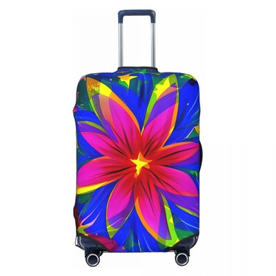 Tankus gėlėtas lagamino užvalkalas Spalva gėlės kruizinių kelionių apsauga skrydžio elastingi bagažo priedai