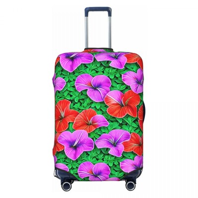 Tankus gėlėtas lagamino užvalkalas Spalva gėlės kruizinių kelionių apsauga skrydžio elastingi bagažo priedai