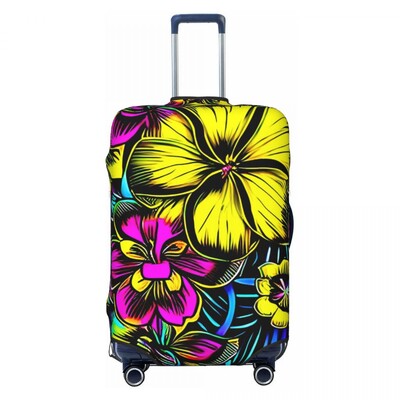 Tankus gėlėtas lagamino užvalkalas Spalva gėlės kruizinių kelionių apsauga skrydžio elastingi bagažo priedai