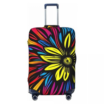 Tankus gėlėtas lagamino užvalkalas Spalva gėlės kruizinių kelionių apsauga skrydžio elastingi bagažo priedai