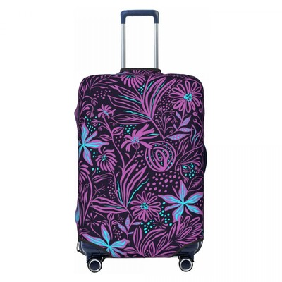 Tankus gėlėtas lagamino užvalkalas Spalva gėlės kruizinių kelionių apsauga skrydžio elastingi bagažo priedai