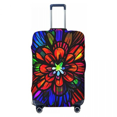 Tankus gėlėtas lagamino užvalkalas Spalva gėlės kruizinių kelionių apsauga skrydžio elastingi bagažo priedai