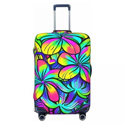 Tankus gėlėtas lagamino užvalkalas Spalva gėlės kruizinių kelionių apsauga skrydžio elastingi bagažo priedai