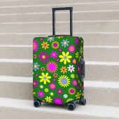 Flower Power bőröndhuzat Fényes virágos, repülős körutazás szórakoztató csomagtartó védelem