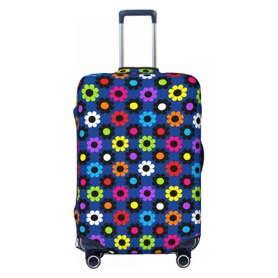 Flower Power bőröndhuzat Fényes virágos, repülős körutazás szórakoztató csomagtartó védelem