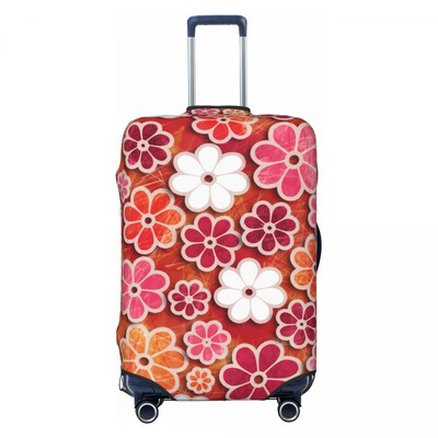 Flower Power bőröndhuzat Fényes virágos, repülős körutazás szórakoztató csomagtartó védelem