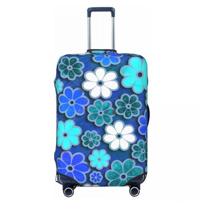 Flower Power bőröndhuzat Fényes virágos, repülős körutazás szórakoztató csomagtartó védelem