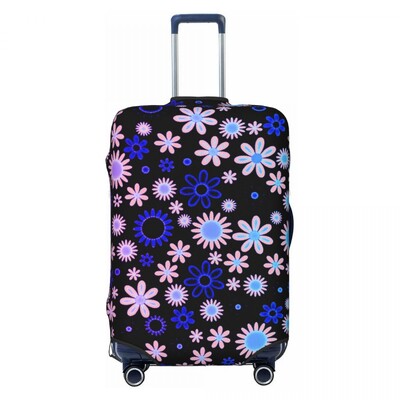 Flower Power bőröndhuzat Fényes virágos, repülős körutazás szórakoztató csomagtartó védelem