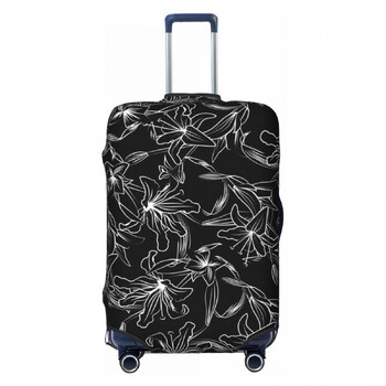 White Lily Floral κάλυμμα βαλίτσας λουλούδια εκτύπωσης Fun Cruise Trip Protector Θήκη αποσκευών Flight