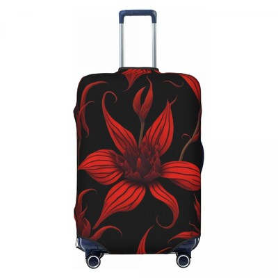 Baltos lelijos gėlėtas lagamino viršelis gėlės Spausdinti Linksmas kruizinis kelionės apsauginis bagažo dėklas Skrydis