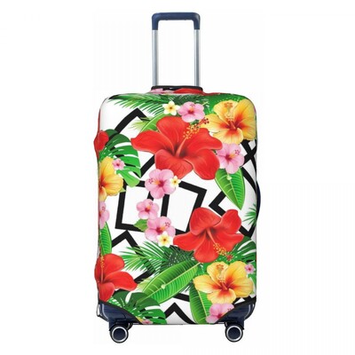 Baltos lelijos gėlėtas lagamino viršelis gėlės Spausdinti Linksmas kruizinis kelionės apsauginis bagažo dėklas Skrydis