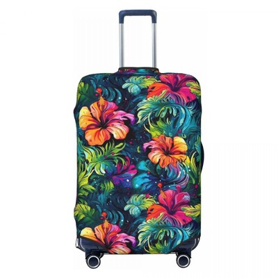 Baltos lelijos gėlėtas lagamino viršelis gėlės Spausdinti Linksmas kruizinis kelionės apsauginis bagažo dėklas Skrydis