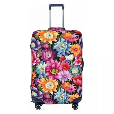 Baltos lelijos gėlėtas lagamino viršelis gėlės Spausdinti Linksmas kruizinis kelionės apsauginis bagažo dėklas Skrydis