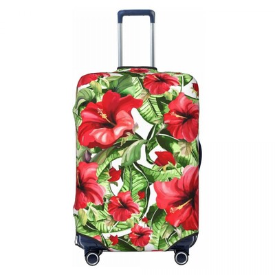 Baltos lelijos gėlėtas lagamino viršelis gėlės Spausdinti Linksmas kruizinis kelionės apsauginis bagažo dėklas Skrydis