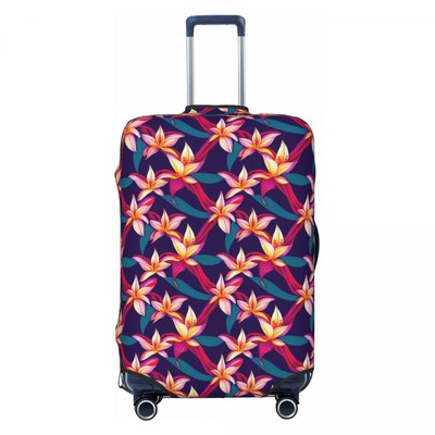 Baltos lelijos gėlėtas lagamino viršelis gėlės Spausdinti Linksmas kruizinis kelionės apsauginis bagažo dėklas Skrydis