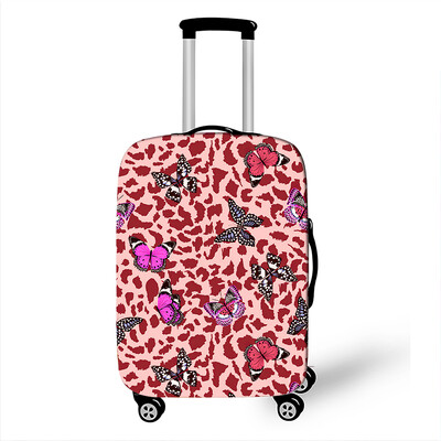Пеперуда с леопард/сърце Покривало за багаж Противопрашен куфар 18-32 Размер за аксесоари за пътуване Еластичен калъф за количка