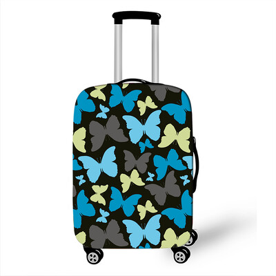 Пеперуда с леопард/сърце Покривало за багаж Противопрашен куфар 18-32 Размер за аксесоари за пътуване Еластичен калъф за количка