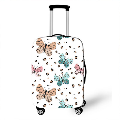 Пеперуда с леопард/сърце Покривало за багаж Противопрашен куфар 18-32 Размер за аксесоари за пътуване Еластичен калъф за количка