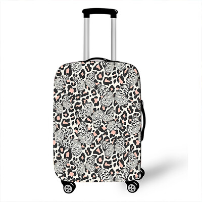 Пеперуда с леопард/сърце Покривало за багаж Противопрашен куфар 18-32 Размер за аксесоари за пътуване Еластичен калъф за количка